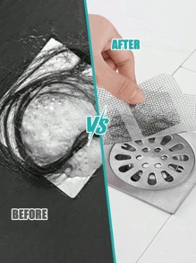Drain Strainer Cover For Hair Stopper, Disposable Shower Drain Hair Catcher, Disposable Hair Catchers For Shower, Floor Sink Strainer Filter Mesh Stickers, Hair Stopper For Bathroom Bathtub, Bathroom Accessories Home Bathroom Decor Summer Back To School