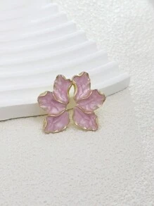 女士优雅花朵耳环，适合日常佩戴，情人节耳环情人节、妈妈、母亲、母亲节、礼物 - 桃粉色 - 查看 7