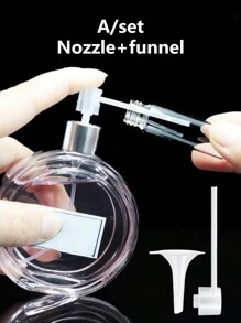 1 Conjunto de Distribuidor de Bomba de Perfume, incluindo Conta-Gotas, Bomba de Subembalagem e Funil, é uma ferramenta necessária para Subembalagem de Perfume de Maquiagem e um equipamento perfeito para Viagens, adequado para uso em garrafas de 5-15 mililitros