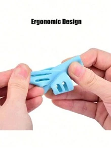 4 件儿童握笔器 握笔器 笔架 姿势矫正训练 学龄前儿童 幼儿 特殊需要书写辅助器（颜色随机） - 彩色 - 查看 8