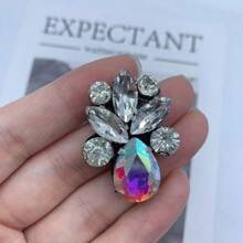 1-20pcs/Set Handmade Self-Adhesive Diamond Rhinestone Multicolor Water Drop Glass Decoration, Suitable For Shoes, Clothing, Bags, Accessories, Hair Clips, Non-Woven Fabric Clothing Accessories, Elegant Quality And Careful Craftsmanship