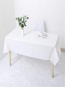 1pc Disposable Plastic Tablecloth. Rectangular Table Plastic Tablecloth. Disposable Party Tablecloth. Suitable For BBQ, Parties, Fine Dining Restaurants, Weddings, Outdoor Tablecloth - Multicolor - View 4
