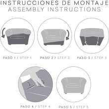 Ecommerc3 | Housse de canapé Chester 1 place (différentes couleurs) - Housse de canapé en tissu élastique jacquard - Tissu respirant et extra doux avec protection anti-usure - Design antidérapant avec bande élastique