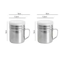 2pcs Set Stainless Steel Salt And Pepper Shakers, Toothpick Holder Spice Jars With Perforated Lids, Durable Seasoning Dispenser For Kitchen Essentials - Pepper Shaker - View 8