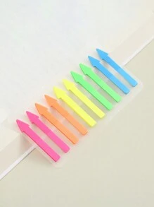 200 Pieces/Card PET Arrow-Shaped Sticky Notes, Translucent Color Highlight Index Labels, Waterproof Mini Bookmark Strip Sticky Notes, Suitable For Home And Office Use Back To School