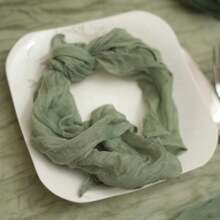 6 chiếc/Khăn ăn vải mỏng Boho có thể giặt được 19,6X19,6 inch/Dùng để trang trí bàn tiệc cưới, Thảm trải bàn voan mỏng mộc mạc, Thảm trải bàn xếp ly cho tiệc cưới, tiệc cô dâu, tiệc sinh nhật - Nhiều màu - Xem 2