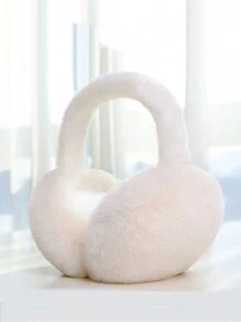 1 pieza Orejeras esponjosas para mujer, lindas, a prueba de viento y cálidas, orejeras unisex para invierno