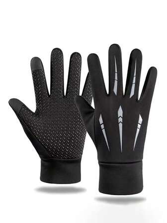 Guantes gruesos y resistentes al viento y al agua con pantalla táctil para hombres, para ciclismo y conducción al aire libre en otoño/invierno