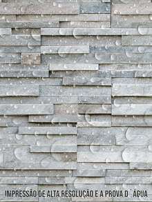 5 Meter Roll Self-Adhesive Wallpaper Stone Effect Gray Washable Bedroom Living Room Kitchen Bathroom - 型號01 - 查看 5