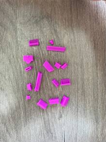 16pcs Set Of Silicone Dust Plugs Compatible With Apple Laptops