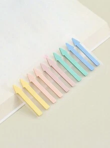 200 Pieces/Card PET Arrow-Shaped Sticky Notes, Translucent Color Highlight Index Labels, Waterproof Mini Bookmark Strip Sticky Notes, Suitable For Home And Office Use Back To School