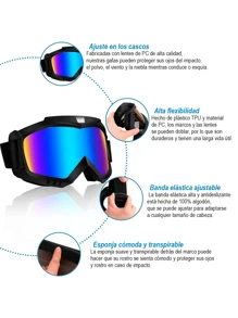 Gafas de Motocross para hombre y mujer, lentes a prueba de polvo, a prueba de viento, para carreras, antiarañazos, para esquí de montaña - Naranja - Ver 4