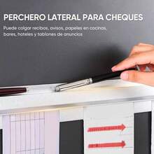 Barra Porta Comandas organizador de pedidos de 60 cm Shorbull - Gris - Ver 8