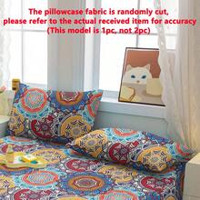 1 vỏ gối chải in họa tiết Bohemian, có khóa kéo, vỏ gối mềm, phụ kiện giường ngủ - Nhiều màu - Xem 4