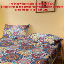 1 vỏ gối chải in họa tiết Bohemian, có khóa kéo, vỏ gối mềm, phụ kiện giường ngủ - Nhiều màu - Xem 6