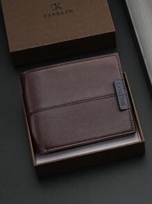 Portafoglio da uomo  nera di moda CarrKen - stile retrò, con più slot per carte, portamonete e slot per carta bancaria, regalo perfetto per il Capodanno cinese, San Valentino, vacanze primaverili/estive