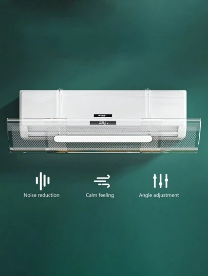 1pc Adjustable Air Conditioner Airflow Baffle,(PET) Can Adjust The Transparent Air Outlet Baffle, Can Adjust The Air Outlet Hood, Anti-Direct Air Conditioning Air Baffle, Can Be Adjusted Left And Right Up And Down Positions,Kitchen Decor,Household Items