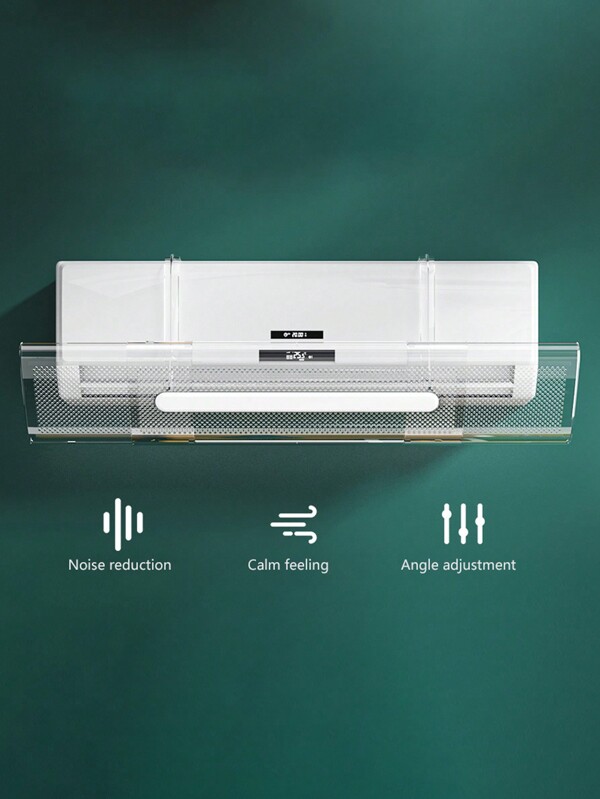 1pc Adjustable Air Conditioner Airflow Baffle,(PET) Can Adjust The Transparent Air Outlet Baffle, Can Adjust The Air Outlet Hood, Anti-Direct Air Conditioning Air Baffle, Can Be Adjusted Left And Right Up And Down Positions