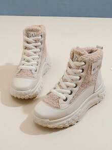 Wysokie buty z grubą podeszwą dla kobiet, najnowsze ciepłe buty sportowe na jesień i zimę, uniwersalne antypoślizgowe buty śnieżne