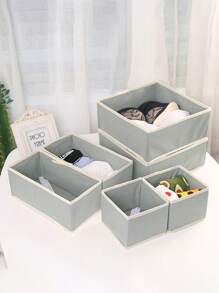 1/3/6pcs, Reinforced Washing Board Non-Woven Storage Box, Drawer Small Box, Closet Folding Storage Box, Underwear Storage Box, Desktop Clutter Sorting Box Dress Pants Shoes Jeans Boots Skirt