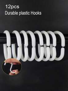 1 件树枝和树叶图案涤纶防水数码印花浴帘、浴室隔断、防雾防霉窗帘 - LB1451 - 查看 9