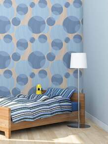 5 Meter Roll Self Adhesive Wallpaper Abstract Circles Blue Washable Bedroom Living Room Kitchen Bathroom - Mẫu 01 - Xem 3