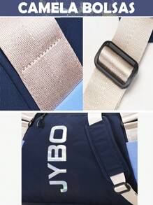 Gym Bag Handbag Travel Crossbody Blogger Large - 淺粉色 - 查看 6