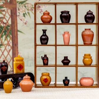 Miniature Realistic Micro Landscape Accessories - Decorative Tiny Vases, Teapots, Figurines For DIY Dollhouse, Tabletop Decor, Photography Props, Holiday Gifts (Christmas, Halloween)