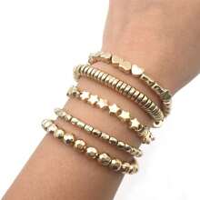 100pcs/Set Golden Color Star CCB Beads, DIY Loose Plastic Beads, Star Shape Spacer Beads For Bracelets, Necklaces, Jewelry Making