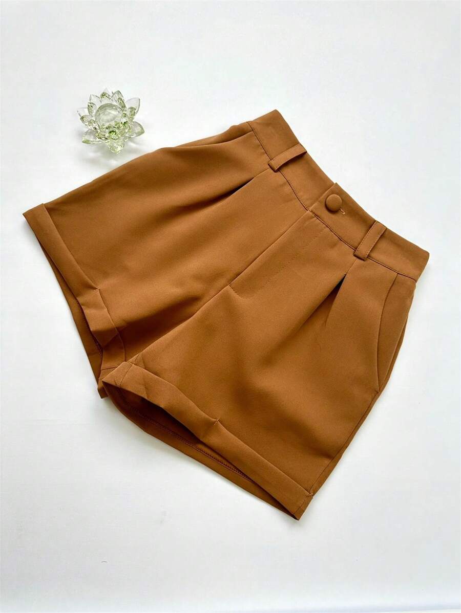 Women Shorts - Khaki - View 1