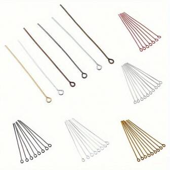 200pcs / Bag Eye Head Needle Multi-Size Eye Needle Jewelry Needle Jewelry Accessories Diy Jewelry Making Jewelry Supplies Eye Needle