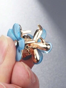 Juego de 8 piezas/12 piezas Pasadores para el cabello de metal y cristal con diseño de flores, ganchos para el cabello, pinzas para el cabello, pinzas para el cabello, sujetadores para el cabello