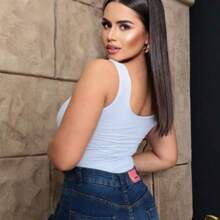 SQUARE Women's Bodysuit Square Neckline Casual Comfortable - 白色 - 查看 2