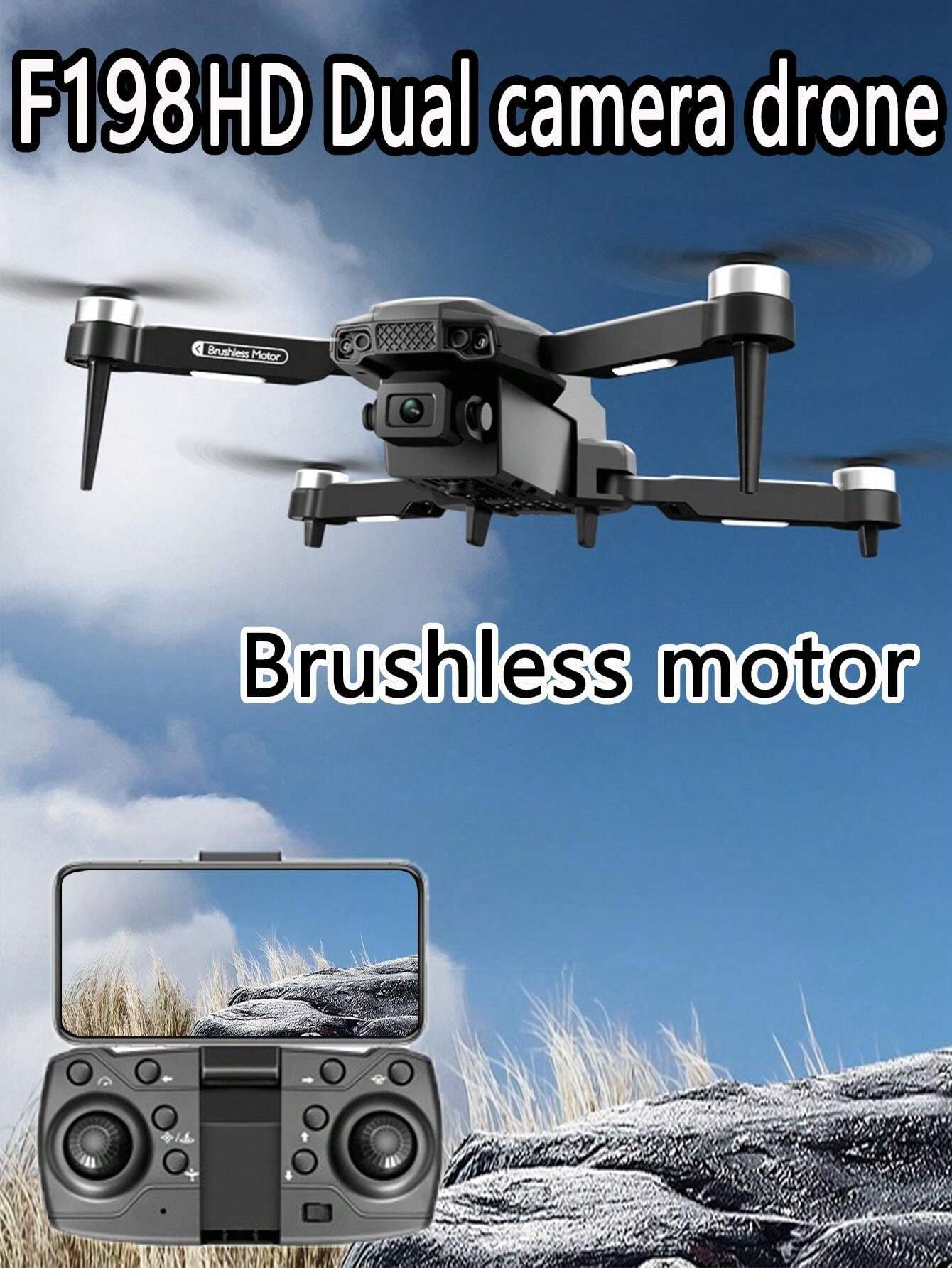 F198 Brushless Motor Drone With 1080P Dual Cameras, Long Endurance