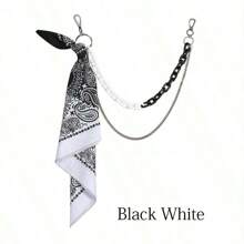 Elegant Vintage Paisley Bandana, Streetwear Headwrap, Hiphop Unisex Pants Chain, Multifunctional Use Halloween Summer, School Fall, Autumn, Halloween