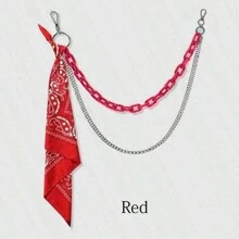 Elegant Vintage Paisley Bandana, Streetwear Headwrap, Hiphop Unisex Pants Chain, Multifunctional Use Halloween Summer, School Fall, Autumn, Halloween