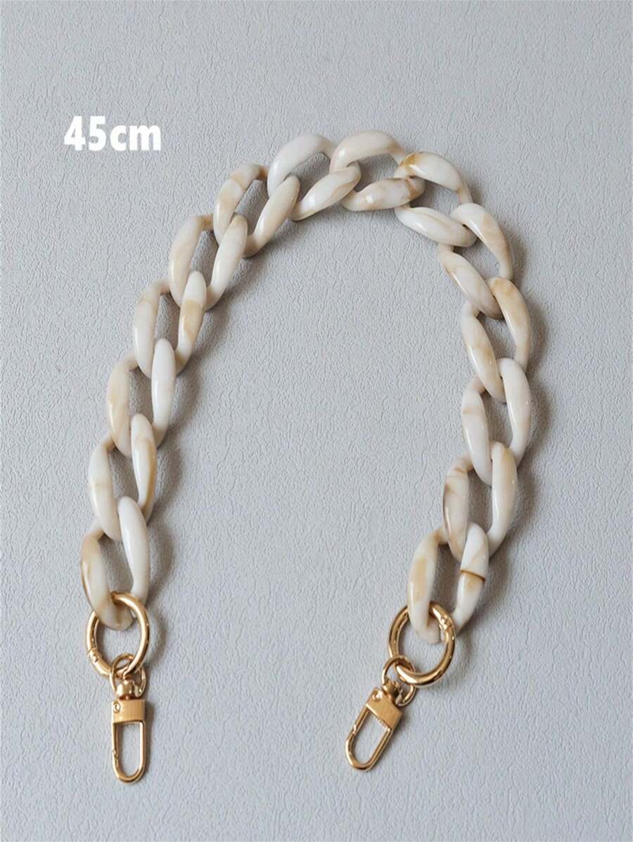 Lanț colorat din rășină acrilică, culoare contrastantă, lanț gros detașabil manual retro, accesoriu pentru geantă