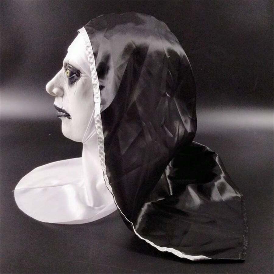 Scream Scary Nun White Mask Masquerade SkullFace Halloween Party Gag