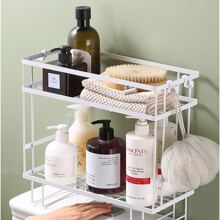 Estantería de almacenamiento para el baño que se coloca sobre el inodoro sin necesidad de perforaciones, organizador de baño para ahorrar espacio - Multicolor - View 9