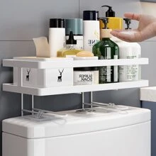 Estantería de almacenamiento para el baño que se coloca sobre el inodoro sin necesidad de perforaciones, organizador de baño para ahorrar espacio - Multicolor - View 5
