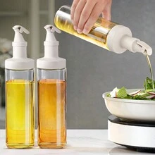 1 Chai đựng dầu ăn bằng thủy tinh chống rò rỉ kiểu Nhật, hộp đựng gia vị, nước tương/giấm trong bếp - lecythus - Xem 2