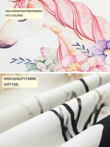 1 件圣诞快乐天蓝色房屋图案，圣诞主题风格挂毯涤纶材料矩形派对装饰适合圣诞节庆祝场景，冬季特别 - 920(2)款 - 查看 3