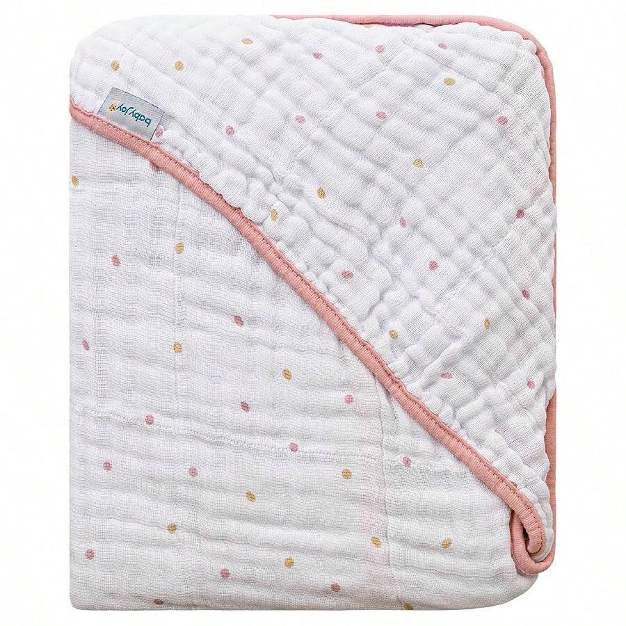 Baby Joy Soft Corner Hooded Baby Towel - 藕粉色 - 查看 1