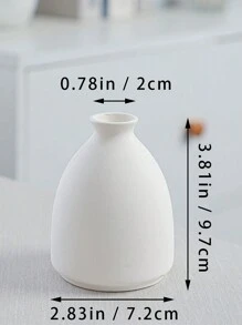 1 Piece Simple White Ceramic Vase Diy Painted Graffiti Vase For Parent Child Children Small Vase With Dried Flower Decorations Ceramic Crafts Rama Decoration Rama Home Decor Room Decor Flower Vase Glass Vase - Multicolor - View 13