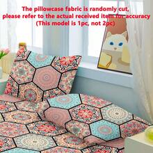 1 件简约现代波西米亚图案印花天鹅绒枕套带拉链开合，床上用品配件 - 彩色 - 查看 1