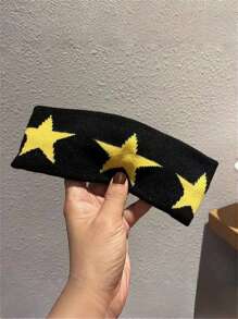 1 件/2 件男女通用针织刺绣月亮和星星图案时尚运动头带，吸汗头巾，街头潮流发饰头巾头带吸汗带，发带 - 彩色 - 查看 15