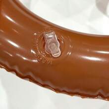 1 pieza Juego de anillos inflables para lanzar, sombrero de Turquía adecuado para fiestas grupales, incluye 4 anillos inflables - Café integral - Ver 3