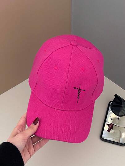 Minimalist Letter Print Women Adjustable Baseball Cap, Casual Sports Sun Hat For Outdoor, Street, Shopping, Daily Commute