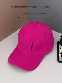 Şapcă de baseball reglabilă pentru femei, cu imprimeu minimalist cu litere, pălărie de soare ocazională sport pentru exterior, stradă, cumpărături, navetă zilnică - Roz fierbinte - Vizualizare 3