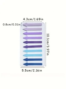 200 Pieces/Card PET Arrow-Shaped Sticky Notes, Translucent Color Highlight Index Labels, Waterproof Mini Bookmark Strip Sticky Notes, Suitable For Home And Office Use Back To School
